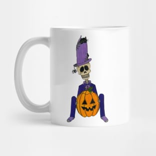 Skeleton With Jack-O-Lantern Mug